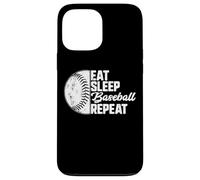 Eat Sleep Baseball Repeat Softball Catcher Batter Baseballer Coque pour iPhone 13 Pro Max