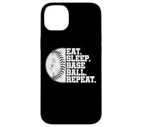 Eat Sleep Baseball Repeat Softball Catcher Batter Baseballer Coque pour iPhone 14 Plus