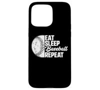 Eat Sleep Baseball Repeat Softball Catcher Batter Baseballer Coque pour iPhone 15 Pro Max