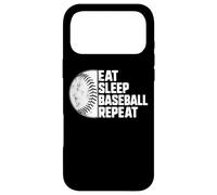 Eat Sleep Baseball Repeat Softball Catcher Batter Baseballer Coque pour iPhone 17 Pro Max