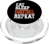 Eat Sleep Basketball Repeat, Funny Men Women Youth Kids PopSockets PopGrip pour MagSafe