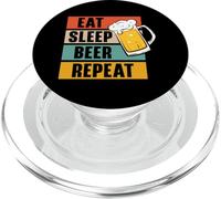 Eat Sleep Beer Repeat Home Brewing Amateurs de bières Artisanales PopSockets PopGrip pour MagSafe