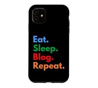 Eat Sleep Blog Repeat pour Les blogueurs et Les Amateurs de blogs Coque pour iPhone 11