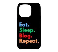 Eat Sleep Blog Repeat pour Les blogueurs et Les Amateurs de blogs Coque pour iPhone 15 Pro