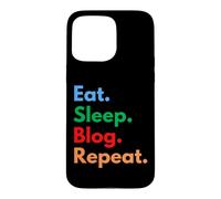 Eat Sleep Blog Repeat pour Les blogueurs et Les Amateurs de blogs Coque pour iPhone 15 Pro Max