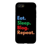 Eat Sleep Blog Repeat pour Les blogueurs et Les Amateurs de blogs Coque pour iPhone SE (2020) / 7/8
