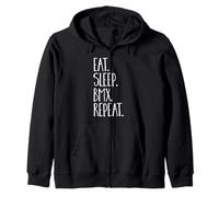 Eat. Sleep. BMX Repeat Riding Dirt Jump Bike Racing Garçon Fille Sweat à Capuche