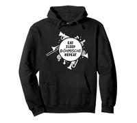 Eat Sleep Bohême Repeat Musique à souffler Bohême Bière Cadeau Sweat à Capuche