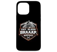 Eat Sleep Braaap Repeat Dirt Bike Rider Motocross Coque pour iPhone 13 Pro Max
