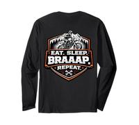 Eat Sleep Braaap Repeat Dirt Bike Rider Motocross Manche Longue