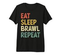 Eat Sleep Brawl Repeat Stars Funny Video Gamer Gaming T-Shirt Haut de Gamme