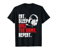 Eat Sleep Call the Game Repeat Sportscaster Annonceur sportif T-Shirt