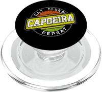 Eat Sleep Capoeira Répétition Danse Acrobatie Arts Martiaux PopSockets PopGrip pour MagSafe