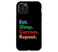 Eat Sleep Carrom Repeat pour Les Joueurs et Les Amateurs de Carrom Coque pour iPhone 11 Pro