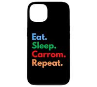 Eat Sleep Carrom Repeat pour Les Joueurs et Les Amateurs de Carrom Coque pour iPhone 13