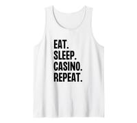 Eat Sleep Casino Repeat Funny Gamble Gamble Poker Débardeur