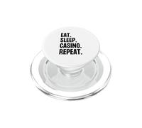 Eat Sleep Casino Repeat Funny Gamble Gamble Poker PopSockets PopGrip pour MagSafe