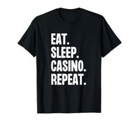Eat Sleep Casino Repeat Funny Gamble Gamble Poker T-Shirt Graphique avec Valeur