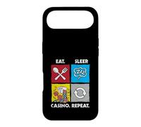 Eat Sleep Casino Repeat Jeu de Hasard Jetons de Poker dés Coque pour iPhone Air