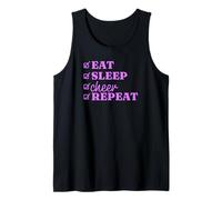 Eat Sleep Cheer Repeat - Pom-pom girl drôle Débardeur