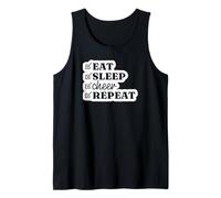 Eat Sleep Cheer Repeat - Pom-pom girl drôle Débardeur