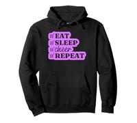 Eat Sleep Cheer Repeat - Pom-pom girl drôle Sweat à Capuche