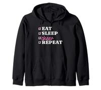 Eat Sleep Cheer Repeat - Pom-pom girl drôle Sweat à Capuche