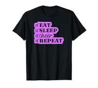 Eat Sleep Cheer Repeat - Pom-pom girl drôle T-Shirt