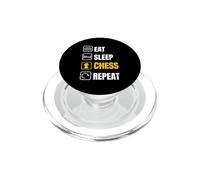 Eat Sleep Chess Repeat Amusant Amateur d'échecs PopSockets PopGrip pour MagSafe