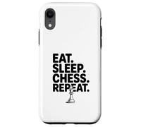 Eat Sleep Chess Repeat Funny pour Les Amateurs de Jeux de société Coque pour iPhone XR