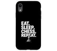 Eat Sleep Chess Repeat Funny pour Les Amateurs de Jeux de société Coque pour iPhone XR
