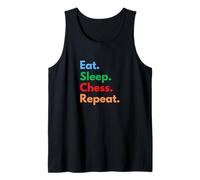 Eat Sleep Chess Repeat pour Les Joueurs d'échecs et Les Grands maîtres Débardeur