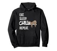 Eat Sleep Chill Le Temps du Sommeil La Paresse du Sommeil Sweat à Capuche