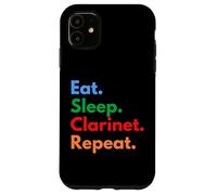 Eat Sleep Clarinette Repeat pour Les Joueurs de Clarinette et Les Amoureux Coque pour iPhone 11
