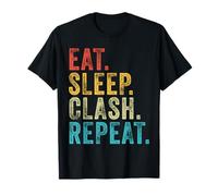 Eat Sleep Clash Repeat Gaming Clans Vintage vieilli T-Shirt