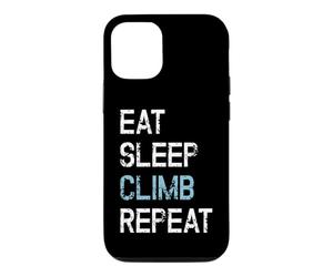 Eat Sleep Climb Repeat Blocage Escalade Libre Grimper Coque pour iPhone 12/12 Pro