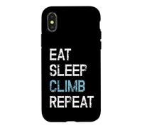 Eat Sleep Climb Repeat Blocage Escalade Libre Grimper Coque pour iPhone X/XS
