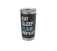 Eat Sleep Climb Repeat Blocage Escalade Libre Grimper Gobelet isotherme en acier inoxydable double paroi