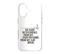 Eat Sleep CLINIQUES Freak Out Slay INFIRME N-U-R-S-E Meme Coque pour iPhone 17