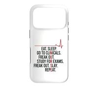 Eat Sleep CLINIQUES Freak Out Slay INFIRME N-U-R-S-E Meme Coque pour iPhone 17 Pro