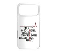 Eat Sleep CLINIQUES Freak Out Slay INFIRME N-U-R-S-E Meme Coque pour iPhone 17 Pro Max