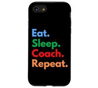 Eat Sleep Coach, entraîneurs Professionnels réguliers, Amateurs de Coaching Coque pour iPhone SE (2020) / 7/8