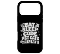 Eat Sleep Code Pet Cats Repeat Funny Programmer Cat Lover Coque pour iPhone 17 Pro Max