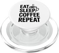 Eat Sleep Coffee Repeat PopSockets PopGrip pour MagSafe