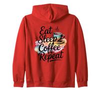 Eat Sleep Coffee Repeat Sweat à Capuche