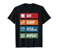 Eat Sleep Cold Plunge Repeat Funny Ice Bath Amateur pour hommes T-Shirt