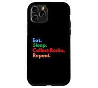 Eat Sleep Collect Rocks Repeat pour Les collectionneurs et Les Amateurs de Rock Coque pour iPhone 11 Pro