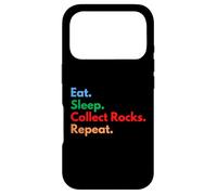 Eat Sleep Collect Rocks Repeat pour Les collectionneurs et Les Amateurs de Rock Coque pour iPhone 17 Pro