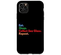 Eat Sleep Collect Sea Glass Repeat pour Les Amateurs de Lunettes de mer Coque pour iPhone 11 Pro Max