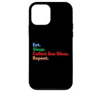 Eat Sleep Collect Sea Glass Repeat pour Les Amateurs de Lunettes de mer Coque pour iPhone 12 Mini